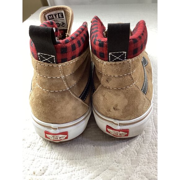 Vans MTE Brown Suede High-Top Sneakers*Plaid Lining*UltraCush Tech*Men 8.5*EUC - Picture 9 of 13